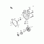 Схема узла: Водяной насос для Kawasaki KL650 KLR650