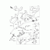 Схема узла: Руль & Пульт управления рулевой для Kawasaki KL650 KLR650