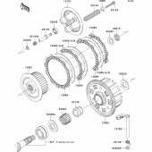 Схема вузла: Зчеплення для Kawasaki ZR750 Z750