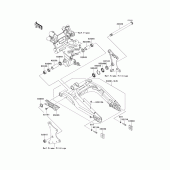 Схема вузла: Задній важіль (Маятник) для Kawasaki EX650 Ninja 650