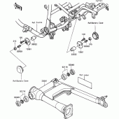 Схема вузла: Swing arm для Kawasaki VN750 VN750 Twin