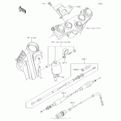 Схема узла: Тросики для Kawasaki KLX140 KLX140L
