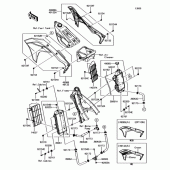 Схема узла: Радиатор для Kawasaki KX250/ KX252 KX250F