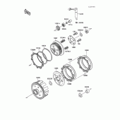 Схема узла: Сцепление для Kawasaki KX100