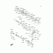 Схема вузла: Трансмісія для Kawasaki KLX125 KLX125L