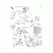 Схема вузла: Паливний бак для Kawasaki EX650 Ninja 650