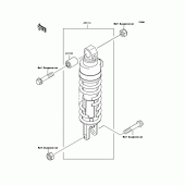 Схема узла: Амортизатор задний для Kawasaki ZX1100 GPZ1100