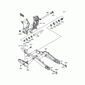 Схема вузла: Задній важіль (маятник) для Kawasaki KLZ1000 Versys 1000 LT