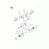 Схема узла: Подножки для Kawasaki KL250 KLR250