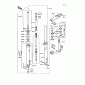 Схема вузла: Вилка передньої осі для Kawasaki ZG1200 Voyager XII