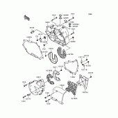 Схема вузла: Кришка двигуна для Kawasaki BN125 Eliminator