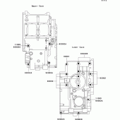 Схема вузла: Болти картера двигуна для Kawasaki EL250 Eliminator 252