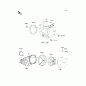 Схема узла: Воздушный фильтр для Kawasaki KX500