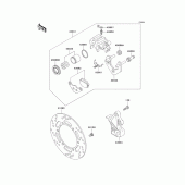 Схема вузла: Заднє гальмо для Kawasaki KL650 KLR650