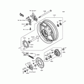Схема узла: Ступица заднего колеса для Kawasaki KLE650 Versys 650