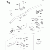 Схема узла: Руль & Пульт управления рулевой для Kawasaki KX500
