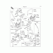 Схема узла: Карбюратор(1/3) для Kawasaki EX250 ZZR250