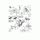 Схема вузла: Бічна кришка\захист ланцюга для Kawasaki KLX125 KLX125