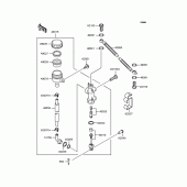 Схема вузла: Задній гальмівний циліндр для Kawasaki EX250 ZZR250