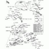 Схема вузла: Side covers/chain cover(1/2) для Kawasaki ZR750 Z750 ABS
