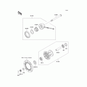 Схема вузла: Ступиця переднього колеса для Kawasaki KL250 KLR250