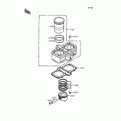 Схема вузла: Циліндр & Поршень для Kawasaki EN400 Vulcan 400