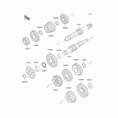 Схема вузла: Трансмісія для Kawasaki KX125