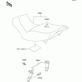Схема узла: Сиденье для Kawasaki EX250 ZZR250