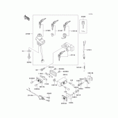 Схема вузла: Замок запалювання для Kawasaki ZX600 Ninja ZX-6