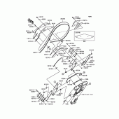 Схема вузла: Облицювальні елементи для Kawasaki VN1700 Vulcan 1700 Nomad ABS