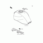 Схема вузла: Інформаційні наклейки для Kawasaki ZR1200 ZRX1200 DAEG