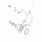 Схема вузла: Олійний охолоджувач для Kawasaki ZX750 Ninja ZX-7R