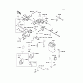 Схема вузла: Chassis electrical equipment(1/2) для Kawasaki KLX650 KLX650 Motard