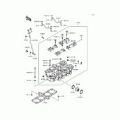 Схема вузла: Головка циліндра для Kawasaki ZG1200 Voyager XII