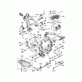 Схема узла: Крепление двигателя для Kawasaki KLX140 KLX140