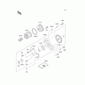 Схема узла: Масляный насос для Kawasaki KLX250 KLX250R