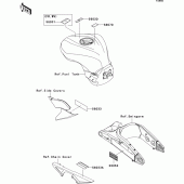 Схема узла: Информационные наклейки для Kawasaki ZX600 Ninja ZX-6R