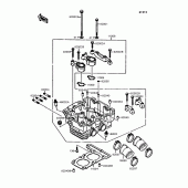 Схема вузла: Головка циліндра для Kawasaki EL250 Eliminator 250SE