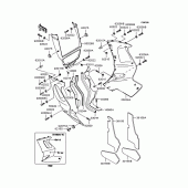 Схема узла: Нижний обтекатель (ZX1100-E5) для Kawasaki ZX1100 GPZ1100