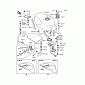 Схема узла: Топливный бак (ZX400-N7) для Kawasaki ZX400 ZZR400