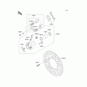 Схема вузла: Переднє гальмо для Kawasaki EN500 Vulcan 500 LTD