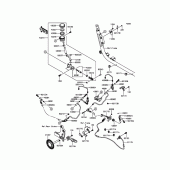 Схема вузла: Задній гальмівний циліндр Kawasaki VN1700 Vulcan 1700 Voyager Custom ABS