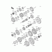 Схема узла: Трансмиссия для Kawasaki ZX600 Ninja ZX-6