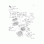 Схема узла: Клапанная крышка для Kawasaki VN1500 Vulcan 1500 Classic