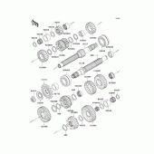 Схема узла: Трансмиссия для Kawasaki ZX1200 Ninja ZX-12R