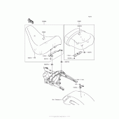 Схема вузла: Сидіння для Kawasaki VN1700 Vulcan 1700 Voyager ABS