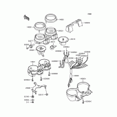 Схема узла: Панель приборов для Kawasaki ZR400 Zephyr X