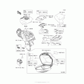 Схема вузла: Інформаційні наклейки для Kawasaki ZG1400 Concours 14