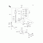 Схема узла: Задний тормозной цилиндр для Kawasaki ZX636 Ninja ZX-6R