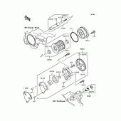 Схема вузла: Масляний насос & Масляний фільтр для Kawasaki BJ250 250TR